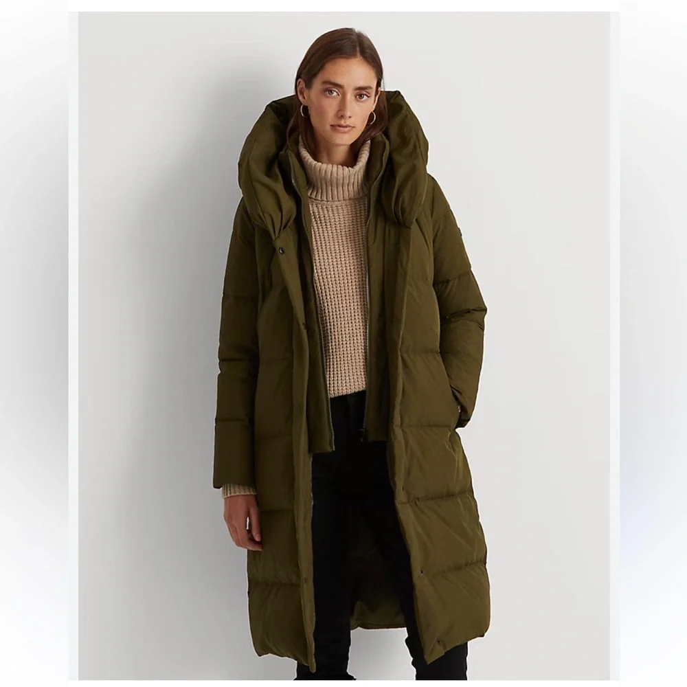 Lauren Ralph Lauren Pillow Hood
Longline Down & Feather Jacket Small - Picture 1 of 13